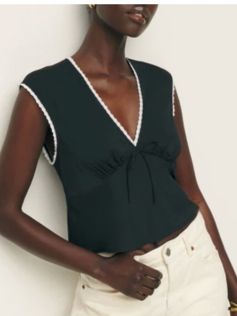 Reformation Cherry Organic Cotton Blend Top